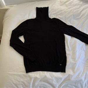Calvin Klein Black Cotton Turtleneck